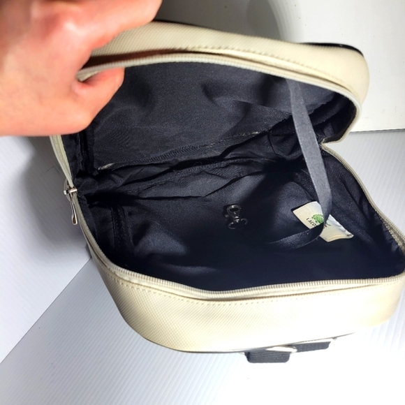 Lacoste birch white small back pack knapsack black straps - Picture 8 of 11